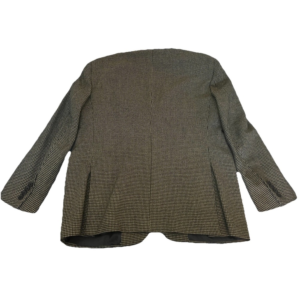 Vtg Polo Ralph Lauren Blazer Mens 44 Beige Black Houndstooth Sport Coat 80s - Picture 8 of 8